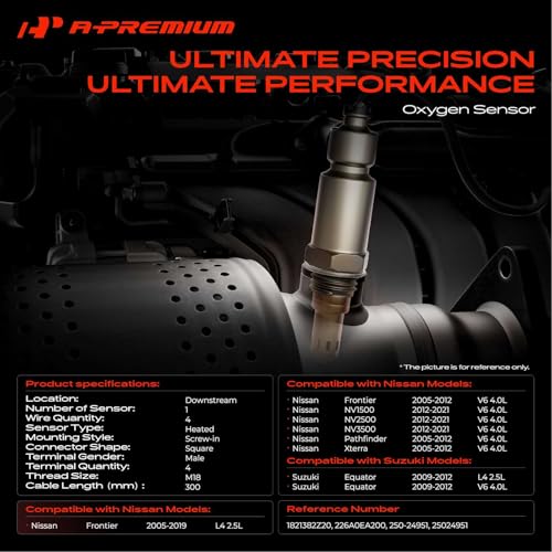 A-Premium O2 Oxygen Sensor Compatible with Nissan, Suzuki - style: Downstream Left