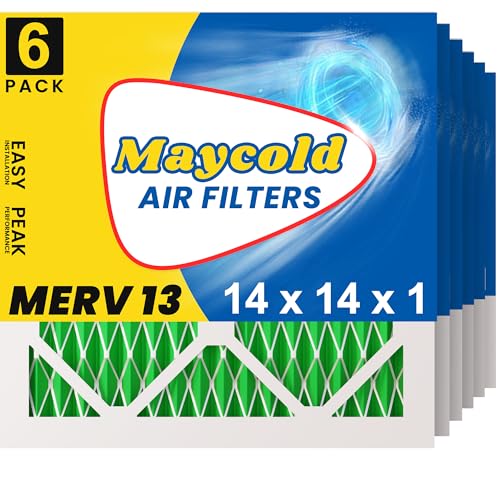 Maycold Air Filter 14x14x1 MERV 13 6-Pack - size: 14x14x1 6-PACK