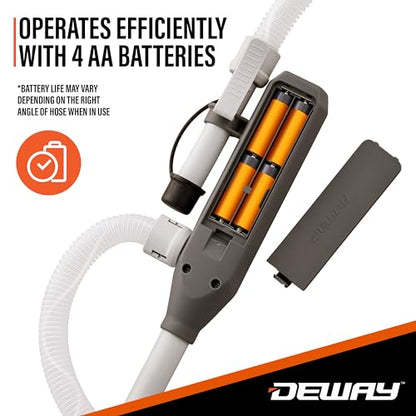 Deway Stick Fuel Pump, Auto-Stop + Beep, 51in Clear Hose, 4-AA, 3.2 GPM - style: Auto-Stop w/ Beep