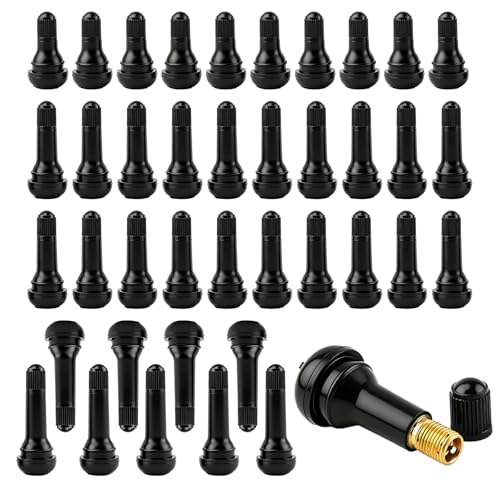 40 Pcs TR412 TR413 TR414 Black Rubber Snap-in Tire Valve Stems Kit