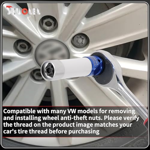 536 Wheel Locking Nut Key for VW, Socket Adapter (OD 28mm-ID 25mm) - size: Socket 536