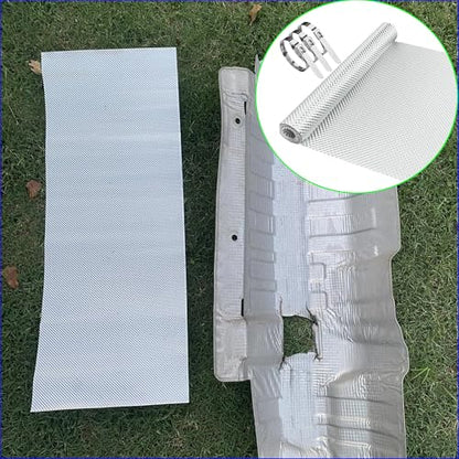 13" x 40" Embossed Exhaust Heat Shield Automotive, Aluminum Exhaust Heat Wrap with 15 Pcs Cable Metal Zip Ties, Exhaust Wrap Heat Barrier Shield for Automotive & Motorcycle Exhaust pipes - size: 1PCS