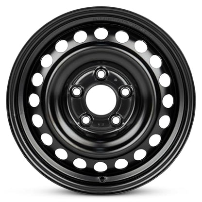 For 2017-2020 Hyundai Elantra 15 Inch Black Painted Steel Rim - OE Direct Replacement - Road Ready Car Wheel - size: Fits: 2017-2018 Hyundai Elantra - 15" x 6"