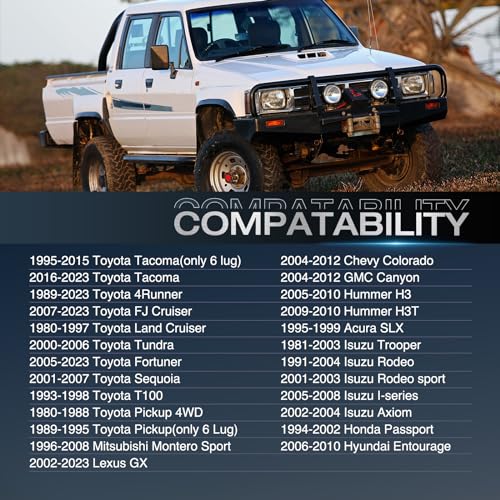 Nilight 6x5.5 Wheel Spacers for Toyota Tacoma 4Runner 1995-2023 - size: 1995-2023 Toyota Tacoma-1inch