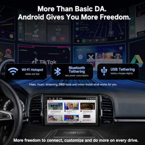 A5L 7" Android Double Din Car Stereo with 1080P Dashcam & Backup Camera