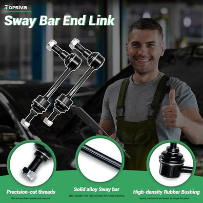 2PCS Front Stabilizer Sway Bar End Links Compatible With Fit for Ford 2004-2005 F-150 4WD #OE K80279 - size: K80279 X2