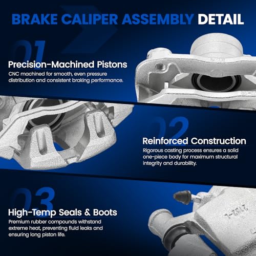 Front Brake Caliper Assembly for Mazda B2000 1986-1987 2.0L L4 - size: Front [19-B1101 & 19-B1100]