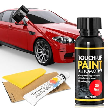 Touch Up Paint for Cars Paint Scratch Repair Kit, Automotive Paints, Quick & Easy Fix Scratch Repair for Vehicles (Red) - color: Red