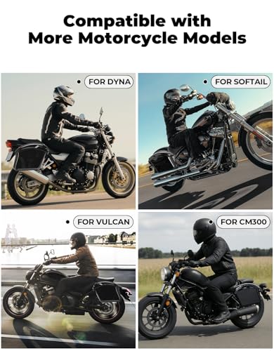 KEMIMOTO Upgraded Impact-resistant Motorcycle Hard Saddlebags 22L (11Lx2)