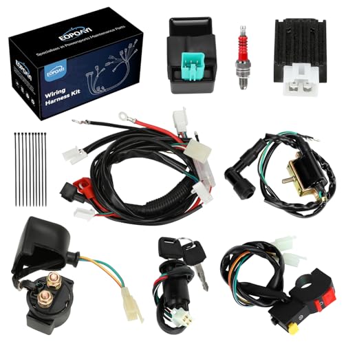 EOPOAYI Pit Bike Wiring Harness Electric Start for 110cc 125cc TaoTao ATV