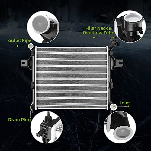 AUTOSAVER88 Radiator Compatible with 2006-2010 Jeep Commander, for 2005-2010 Grand Cherokee 3.0L 3.7L V6 4.7L 6.1L V8 ATRD1061 - style: 2005-2010 Jeep Grand Cherokee