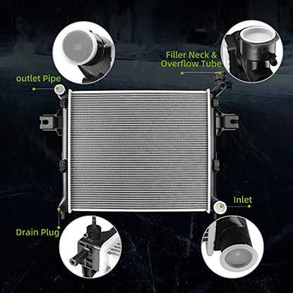 AUTOSAVER88 Radiator Compatible with 2006-2010 Jeep Commander, for 2005-2010 Grand Cherokee 3.0L 3.7L V6 4.7L 6.1L V8 ATRD1061 - style: 2005-2010 Jeep Grand Cherokee
