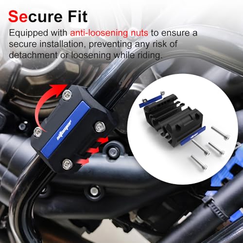 Xitomer 2PCS 22mm/25mm/28mm Nylon Engine Guard Bumper Crash Bar Protectors - color: Blue