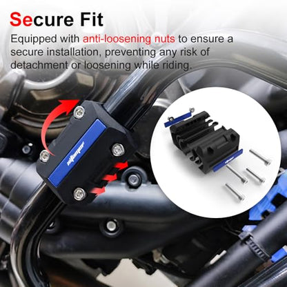 Xitomer 2PCS 22mm/25mm/28mm Nylon Engine Guard Bumper Crash Bar Protectors - color: Blue