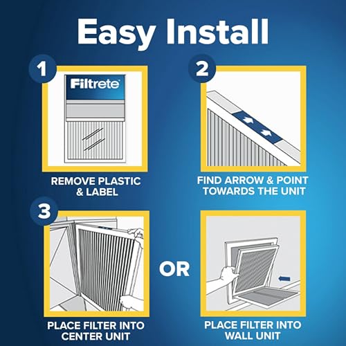 Filtrete 14x14x1 Air Filter, MERV 5, MPR 300, 6 HVAC Filters - size: 14x14x1