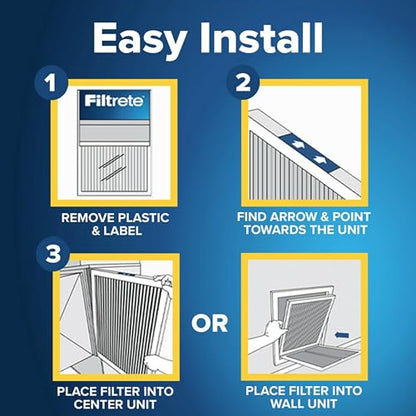 Filtrete 14x14x1 Air Filter, MERV 5, MPR 300, 6 HVAC Filters - size: 14x14x1