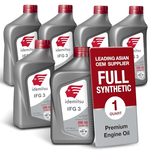 Idemitsu IFG3 0W-16 SP/GF-7B Full Synthetic Motor Oil – 1 Qt, 6 Pack - size: 1 Quart, style: 6 Pack