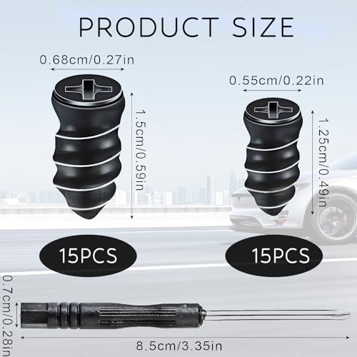 PINKJOY 30 Pcs Tire Repair Nails Self-Tapping Screw Rubber Screw Tool Self-Service Tire Repair NAI for Car Motorcycle Truck - size: 30PCS