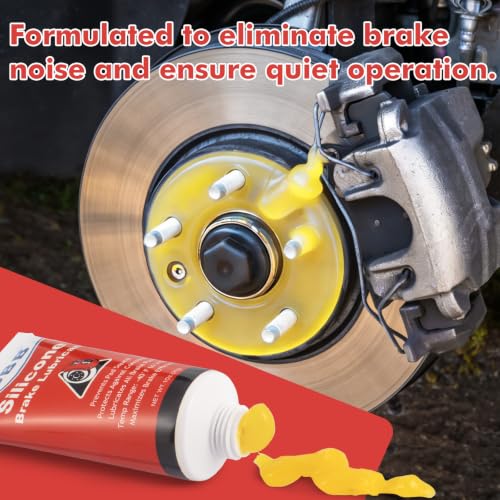 ZDBB Brake Silicone Grease Brake Caliper Guide Pin Lubricant High Temperature Caliper & Pad Lube, Waterproof, Safe for Rubber O-Rings Automotive Grease for Quiet & Smooth Braking 1oz (2-Pack) - color: Silicone Brake Lubricant, size: 1 oz (2-Pack)