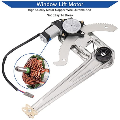 Obaee Window Regulator with Motor Front Left Driver Side, Replace 741-831 - size: Front Left Driver Side