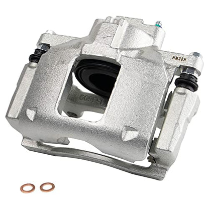 TRQ Front Left Brake Caliper w/Bracket Drivers Side - style: CLA31874