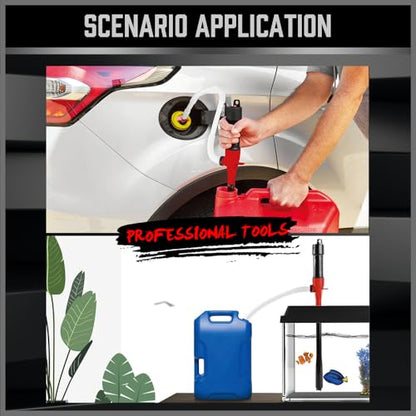 SEDY Electric Hand Pump, Portable Battery Powered Transfer Pump, Multi-Use Siphon Liquid Extractor for Gasoline, Diesel, Fuel, and Water Transfer - style: Portable Tube Style