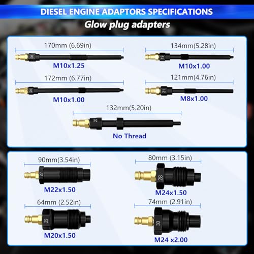 47PCS Compression and Leakage Test Kit Petrol & Diesel Compression Tester