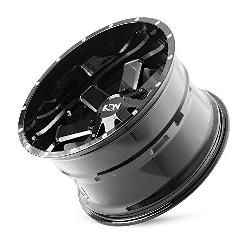 Ion Wheels 141 Gloss Black Milled Wheel with Alloy Steel (20 x 10. inches /6 x 106 mm, -19 mm Offset)