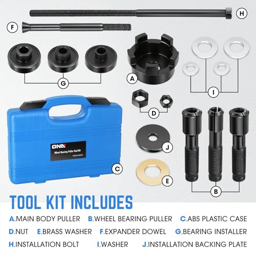 DNA Motoring Wheel Bearing Puller Tool Kit Compatible with 2000-2020 Most Harley Davidson Motorcycles, Wheel Bearing Removal and Installation Tool for 0.75" 1" 25mm Bearings, TOOLS-00557 - style: fit 00-20 Davidson
