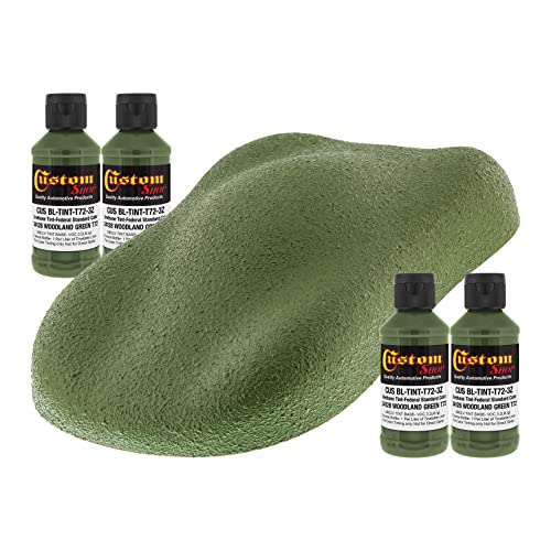 Custom Coat 3 Ounce, Woodland Green, Bedliner Tint Concentrate, 4 Pack - color: Woodland Green, size: 3-Ounce (Pack of 4)