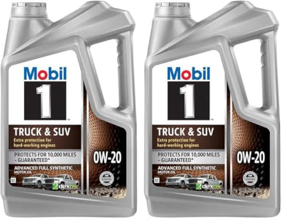 Mobil 1 Truck & SUV Full Synthetic Motor Oil 0W-20, 5 Quart (Pack of 2) - size: 5 Quart (Pack of 2)
