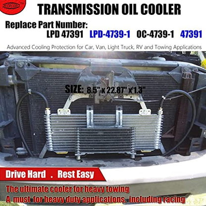 40k Transmission Oil Cooler Kit - color: Silver