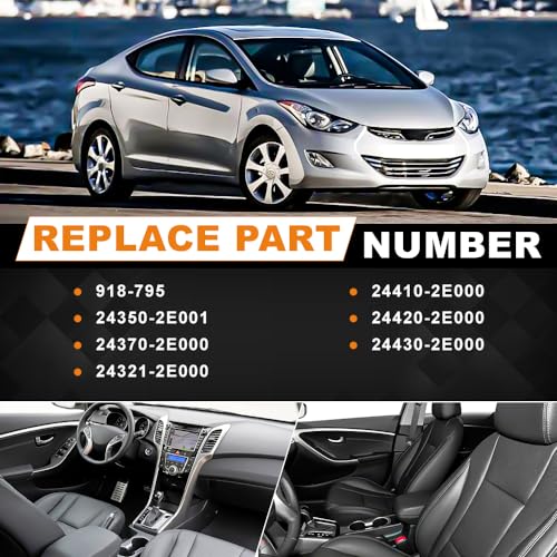 Timing Chain Kit 24321-2E000, Compatible with Kia Soul 2.0L 2012-2013/Hyundai Elantra 1.8L 2011-2014, w/Intake & Exhaust VVT Gear Sprocket 243502E001+243702E000, Timing Chain Tensioner&Guide - size: 24321-2E000