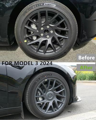 Wheel Center Cap ，for Tesla Model 3 2024 2025 2026 Highland Wheel Hub Caps Wheel Center Cover Model 3 Replacement Exterior Accessories - Set of 4