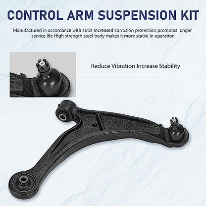 Front Lower Control Arm Suspension Kit w/Ball Joint Assembly Compatible with Honda Ridgeline 2006-2014 K621545 K621546-2pc Set