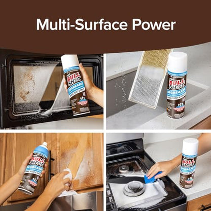 Bull Shot Degreaser Pro, Heavy-Duty Foaming Grime Remover, Residue-Free - size: 19 Ounce (Pack of 1)