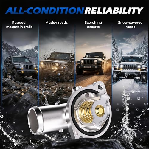 Upgraded Aluminum Engine Coolant Thermostat Housing Assembly For Ram Dodge - color: 902-3036