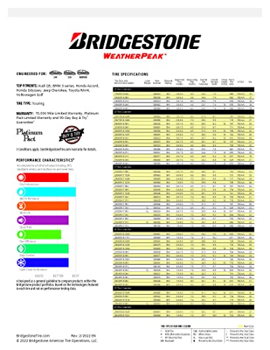 Bridgestone WEATHERPEAK 225/65R17 102H - size: 225/65R17