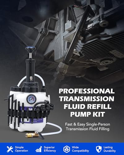 OMT 3L Transmission Fluid Fill Pump ATF Transfer Dispenser with 12 Adapters