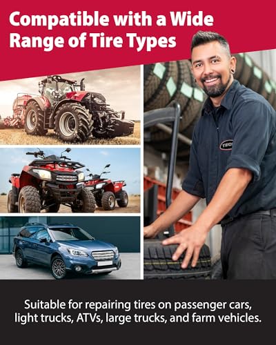 PermaCure Tire Repair Kit with Plugs, Tools and Vulcanizing Fluid
