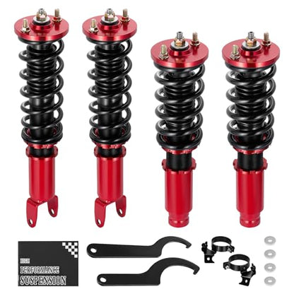 BDFHYK 4PCS Coilovers Compatible with Honda Civic/CRX (ED/EG/EJ/EH/EM/EE) 1989-2000, Adjustable Height Coilovers Suspension Kit Lowering Kit Compatible with Acura Integra 1994-2001 - style: Honda Civic 1988-2000