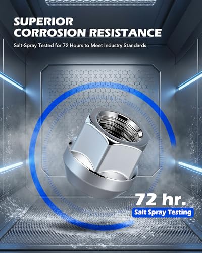 OMT 1/2"-20 Lug Nuts with Cone Seat, 20pcs Lug Nuts Set with 1 Socket Key - color: Silver, size: 1/2"-20, style: 20Pcs 0.78"Long