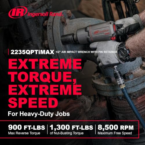 Ingersoll Rand 2235QTIMAX 1/2" Drive Air Impact Wrench - style: 2235 1/2-Inch Quiet - Pin Retainer