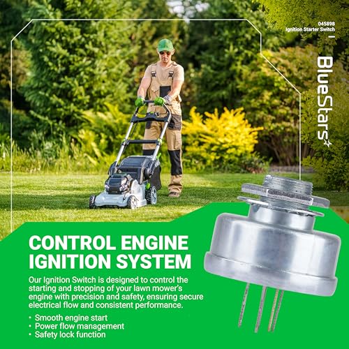 BlueStars 045898 Ignition Starter Switch 2 Keys - Compatible with Hustler Exmark Lazer Z Super Z Mini Z Hydro Walk Behind Mini - Replaces Husqvarna 532158913 Toro 1-543070 Bobcat 128010 AYP 158913 - size: 045898 - 5 Terminals
