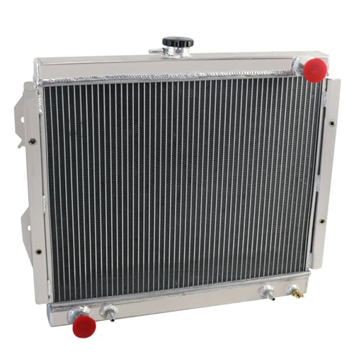Automotive Replacement Engine Radiators 4 Row Radiator Shroud Fan with Thermostat Relay Kit For Toyota Pickup 4Runner 2.4L L4 1984-1995 Aluminum Radiator Fan - size: 4 Row Radiator+Cap+Shroud Fan+Relay Kit(AT)