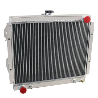 Automotive Replacement Engine Radiators 4 Row Radiator Shroud Fan with Thermostat Relay Kit For Toyota Pickup 4Runner 2.4L L4 1984-1995 Aluminum Radiator Fan - size: 4 Row Radiator+Cap+Shroud Fan+Relay Kit(AT)
