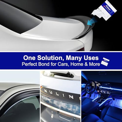 24Pcs Adhesion Promoter Wipes for Double Sided Tape, High Bond Adhesive Primer for Automotive ABS Plastic, Molding Tape, Car Spoiler, Exterior Trim, Vinyl Wrap Edges & Decals