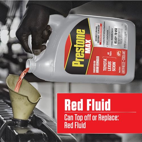 Prestone MAX Asian Red 50/50 Antifreeze Automotive Coolant, Pack of One - color: Asian Red, size: Pack of 1 Gallon