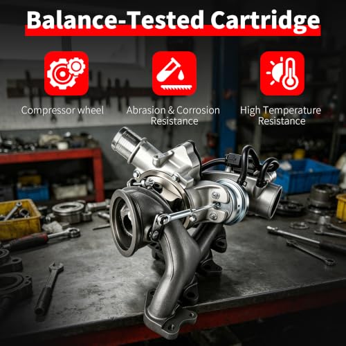 Turbo Charger Kit, Turbocharger with Gasket Compatible with Chevrolet Cruze/Cruze Limited/Sonic/Trax & Buick Encore, Replace# 55565353, 667-203 - size: Turbo with Hardware Kit