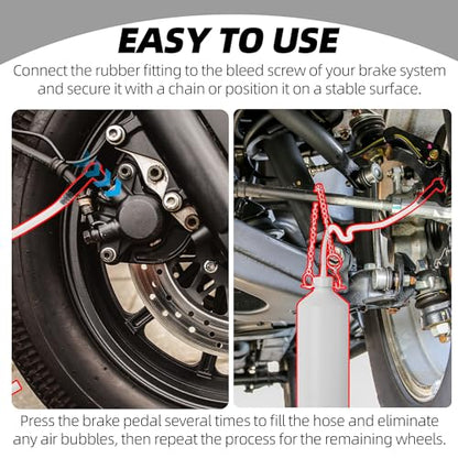 Calvana 0.8L Brake Bleeder Bottle Kit with 24" Hose & Fluid Extractor